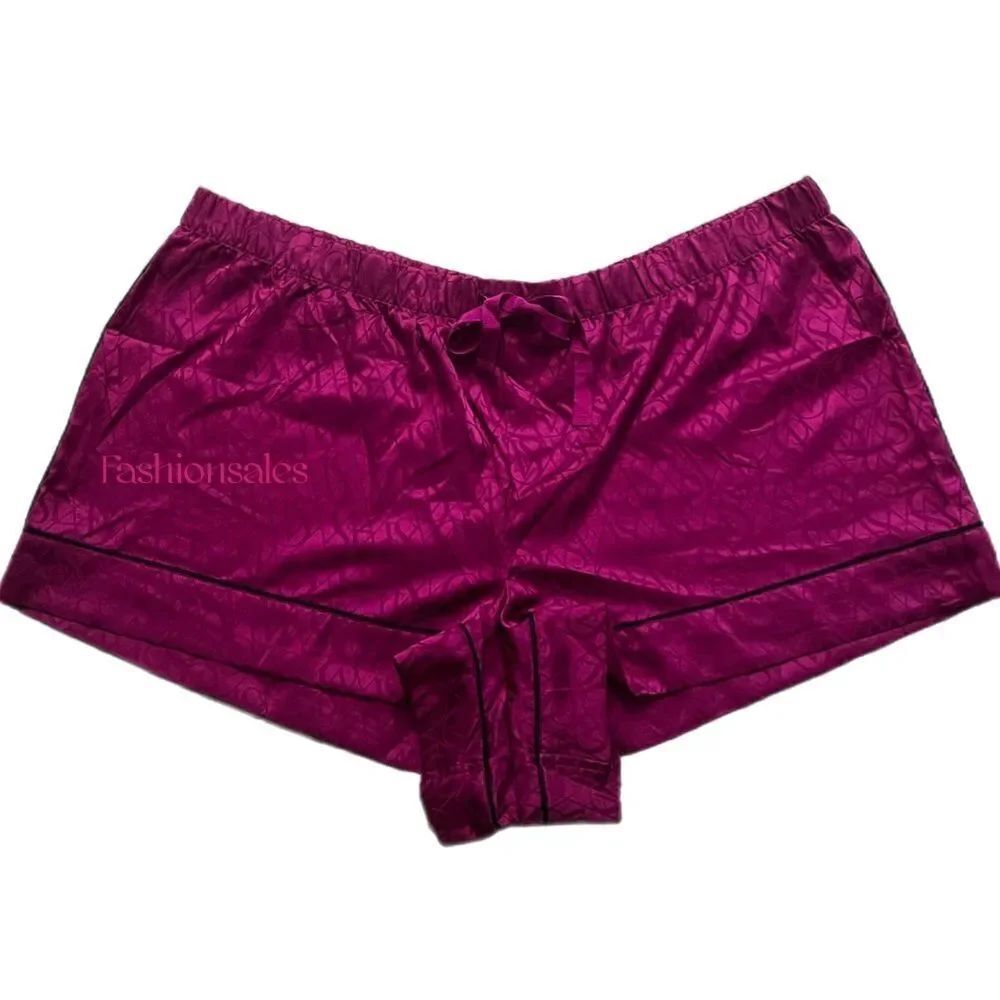 Victoria’s Secret Soft Satin allover VS pajama shorts Burgundy XXL